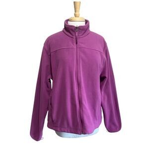 LL Bean Women’s XL Mountain Classic Fleece Jacket Full Zip Purple Gorpcore